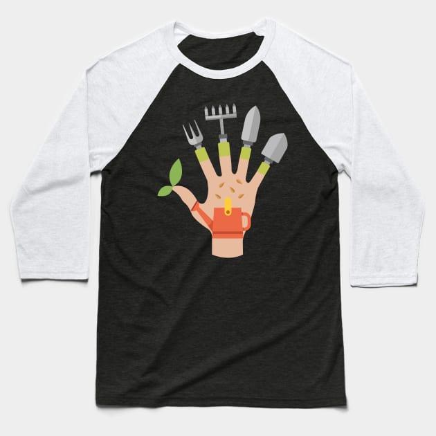 Funny Plant Lady Gift - Edward Gardening Hands Baseball T-Shirt by Shirtbubble